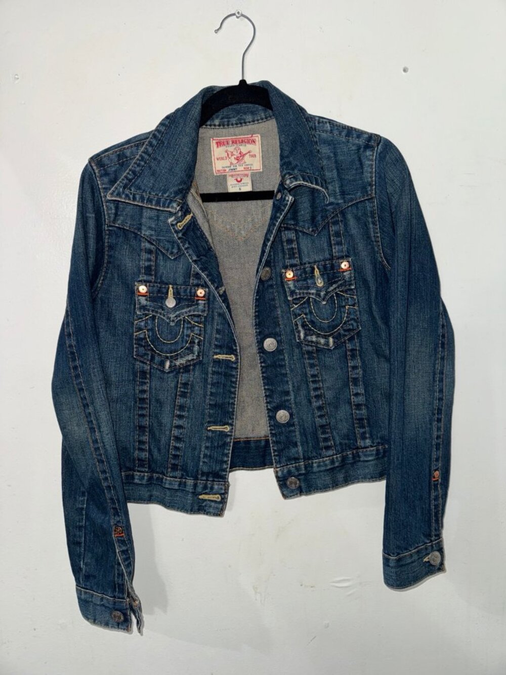 True Religion Womens Denim Jacket Size Small
